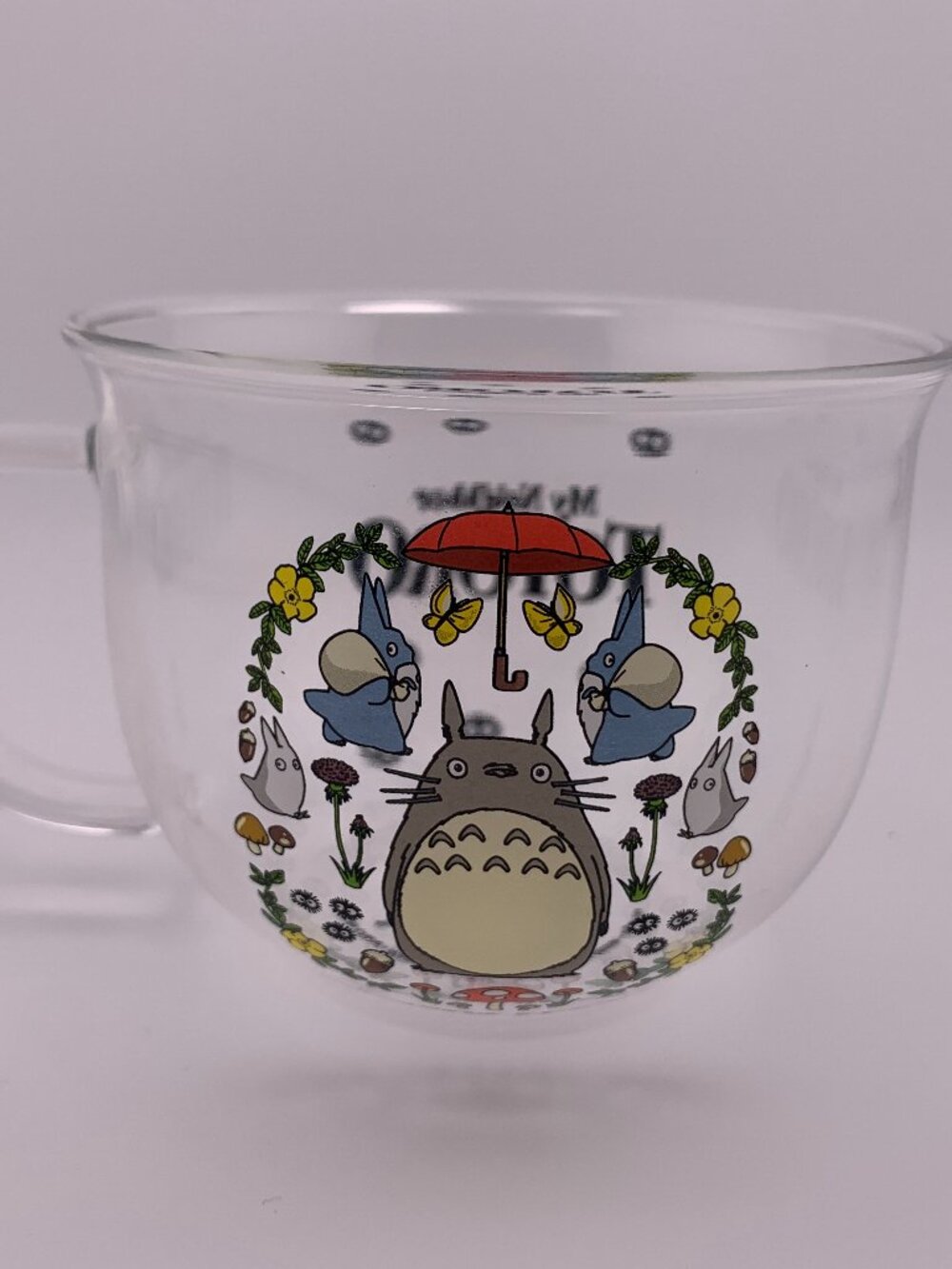 My Neighbor Totoro Clear Glass Tea Mug Cup Studio Ghibli Anime Collectible Coffe